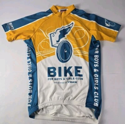 Camiseta deportiva de ciclismo de trekking vintage S regular cremallera completa bicicleta para niños/niñas club EE. UU. Foto 1 de 4