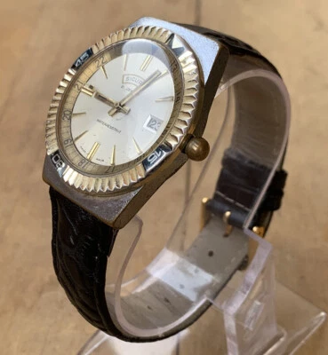 复古 Sicura By Breitling Diver 21J 自动旋转表圈男式超大手表 — 第 1/4 张图片