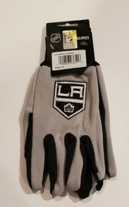 NHL Los Angeles Kings WinCraft Gray Black Two-Tone Gloves - Picture 1 of 5