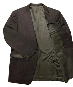 Ermenegildo Zegna Fit Rom Stripe Grau Herren Blazer Sakko Gr. 46 L Made In Italy - Bild 1 von 17