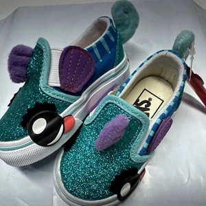 VANS Toddler Girls Seahorse AQUA Sparkle Size 4 New With Tags Super Cute - Picture 1 of 10