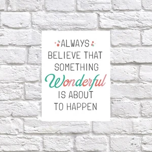 Believe Something wonderful, Retro tin metal sign Art Decor Gift - Picture 1 of 1