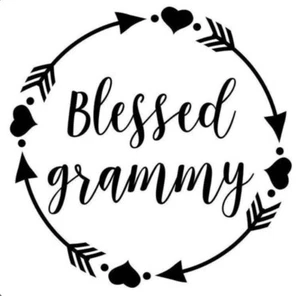 Blessed Grammy White Vinyl Decal Sticker - Bild 1 von 1