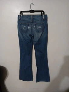 Jeans nuovi con etichette Y2K strass cristallo Kayla 5 tasche bootcut rialzati taglia 30 - Foto 1 di 10
