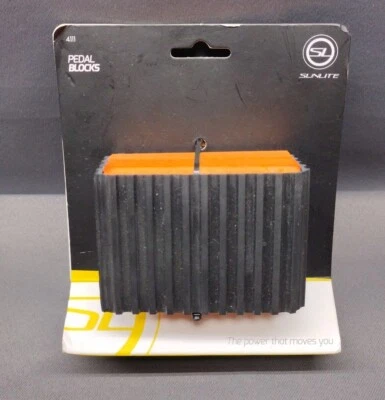 💥Sunlite Childens Pedal Blocks For  Bicycle Platform Pedals Adds 1-1/2" Reach - Image 1 of 4