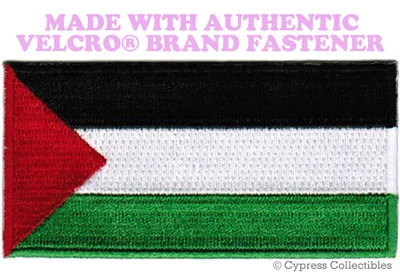 VELCRO INC. PALESTINE FLAG EMBROIDERED PATCH MUSLIM PLO EMBLEM w/ VELCRO® Brand Fastener