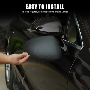 Matt Black Carbon Rearview Side Mirror Trim Cover For Porsche Macan 2014-2022 - Picture 1 of 12