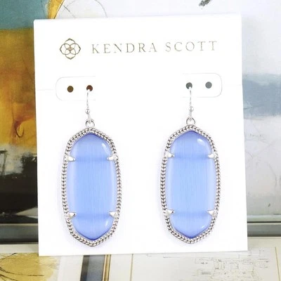 Новый с Ярлыками Kendra Scott Elle Periwinkle серьги серебристого тона - Изображение 1 из 4