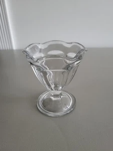 Anchor Hocking Glass Pedestal Ice Cream Cup Fluted Sides MCM- Replacement - Picture 1 of 8