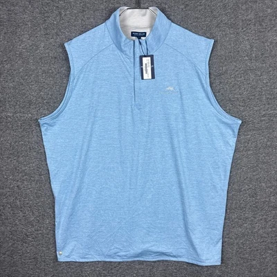 NUEVO CON ETIQUETAS Peter Millar Crown Chaleco Sigiloso Artesanal Para Hombres XXL Rendimiento 1/4 Cremallera Golf Foto 1 de 4