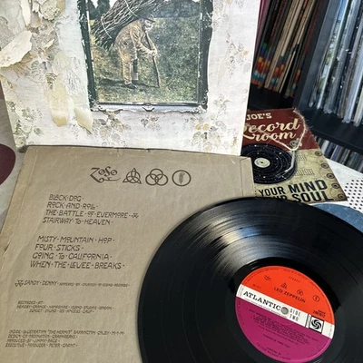 Led Zeppelin Untitled IV UK Plum 1971 Vinyl LP Var. 5 RARE, A3/B3, complete - Bild 1 von 4