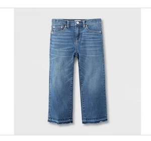 Levi's® Girls' Cropped Wide Leg Mid-Rise Jeans - Medium Wash Size 12 Reg - Picture 1 of 4