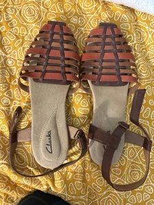 Clark’s Hurache Sandals-rust/brown- Never worn, Size 8w - Picture 1 of 5