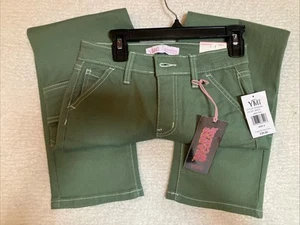 YMI Size 8 Mint Tea Green Carpenter Pants - Picture 1 of 13