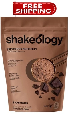 0 SUGAR Vegan CHOCOLATE SHAKEOLOGY 30 Servings, Protein, Diet Weight-Loss, 02/27 - Image 1 of 3