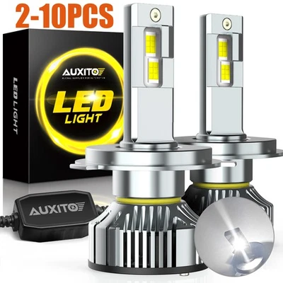 Hi Low Beam Conversion Kit 6500K Canbus AUXITO 9003 H4 LED Headlight Bulbs2-10X - Image 1 of 4