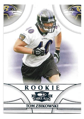 Tom Zbikowski /350 2008 Donruss Threads Retail Blue Rookie #242 - Image 1 of 2