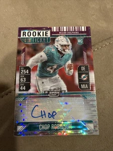 2024 Optic Contenders Chop Robinson Purple Pulsar Rookie Auto /21 - Bild 1 von 2