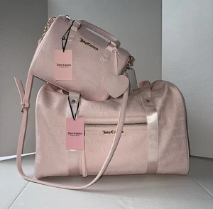 Juicy Couture Powder Blush Bestsellers Fame Satchel Rosie Weekender Duffle Bag - Picture 1 of 7