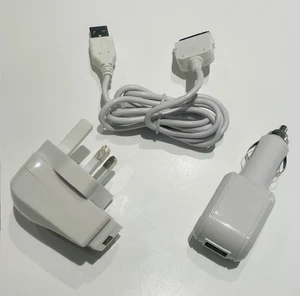 GENUINE 30-Pin to USB Data Charger Cable Kit APPLE iPhone 4 4S 3GS iPad 2 3 iPod - Picture 1 of 8