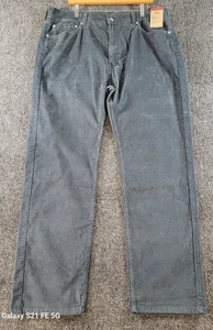 Levi's 505 Corduroy Pants Mens 40x32 Bluish Gray Straight Leg Stretch 5 Pocket - Picture 1 of 15
