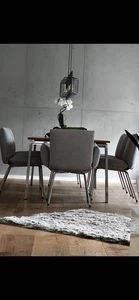 6 Esszimmer Stühle ( 1 Satz ) von Venjakop Hellgrau Meliert Top Zustand - Bild 1 von 7