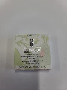 CLINIQUE Stay-Matte Sheer Pressed Powder - 01 Stay Buff (VF) - 0.27 OZ / 7.6 g - Picture 1 of 4