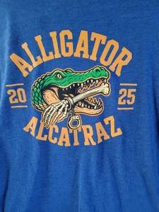 alligator alcatraz t shirt Gr. 2x. Blau zweimal getragen. - Bild 1 von 3