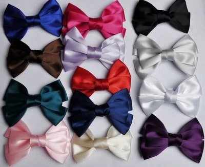 NO-NAME Ansteckschleife Satin Schleife Haarschmuck Haarclip Haarklammer Haarschleife