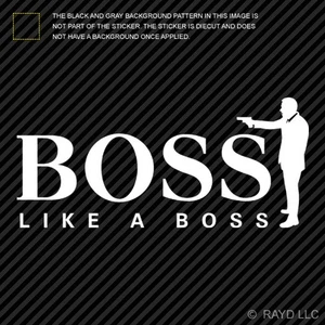 (2x) Calcomanía de vinilo autoadhesiva troquelada Like A Boss jdm #2 - Imagen 1 de 1