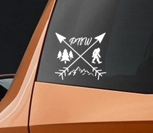 BERRYZILLA PNW Bigfoot Decal Sasquatch Yettie Funny SUV Car Window Vinyl Sticker - Picture 1 of 3