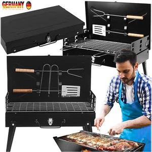 Parrilla de carbón Parrilla plegable portátil Parrilla de maletín Parrilla plegable Barbacoa Camping Picnic DE - Imagen 1 de 11