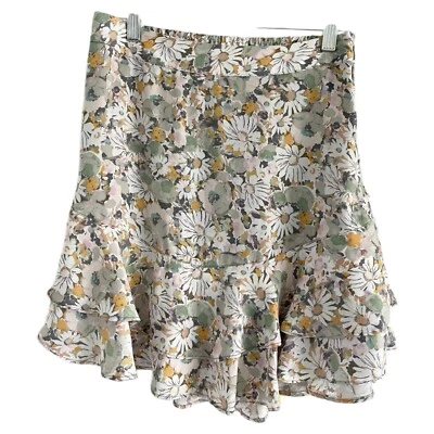 Falda LC LAUREN CONRAD Mujer Floral Cintura Elástica con Cierre de Cremallera-PEQUEÑA Foto 1 de 4