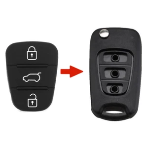 3 Button Hyundai Key Fob Rubber Pad Insert Repair For I10 I20 I30 Ix35 Remote - Picture 1 of 6