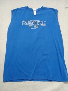 Carnival Cruise Muscle Shirt Tank Men's Size XXL Blue Carnival Fun Ship Tag - Picture 1 of 14