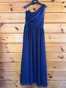 ALFRED ANGELO BRAUTJUNGFERN ABSCHLUSSBALL PARTY, KREUZFAHRT FORMELL Maxi eine Schulter marineblau Gr. 12 - Bild 1 von 3