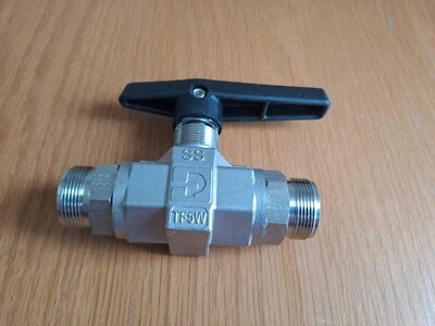 Parker 12A-B8LS2-LT-SSP Ball Valve / Ball Tap - Stainless , Parker 3/4 A-Lok - Image 1 of 4