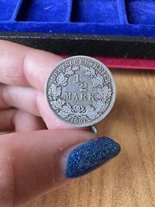 MONETA GERMANIA GUGLIELMO II 1/2 MARK 1907 2,77 gr ARGENTO 900 SA - Imagen 1 de 2