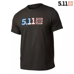 5.11 Tactical USA Flag Fill T Shirt - Size L thru 2XL Color Black w/Flag - NEW! - Picture 1 of 1