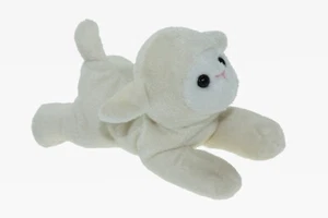 Pupazzo Pecora Mutton Peluche Sdraiato Carina Lunghezza 17 CM Bianco - Foto 1 di 1