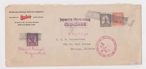 Milwaukee WI registered cover to Chicago IL 1932 truck co ad a1a - Picture 1 of 2