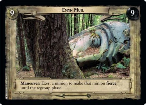 LOTR TCG FOTR FELLOWSHIP EMYN MUIL 1U360 Foil M/GEM MINT Tip Top Shelf Card - Image 1 of 1