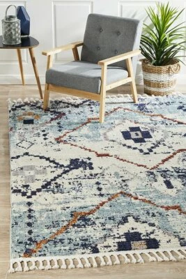 MARRAKESH Very Thick Shag Rug -Multicoloured- "Warm, Soft & Easy Cleaning Pile" - image 1 of 4