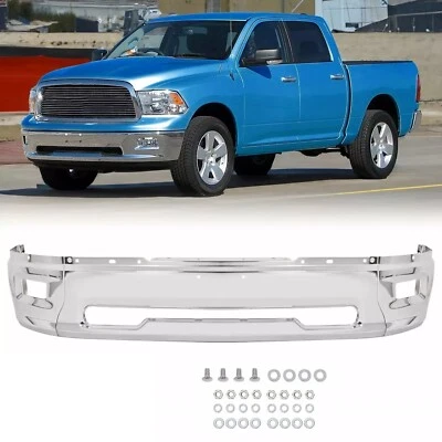 NUEVO CROMO - Barra frontal del parachoques para Dodge RAM 1500 2009 2010 2011 2012 con niebla Foto 1 de 4