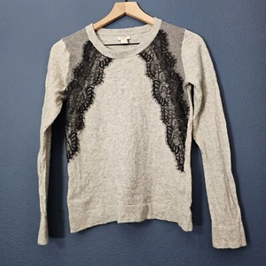 J. Crew Merinowollmischung Spitzeneinsatz Pullover Damengröße Small - Bild 1 von 9