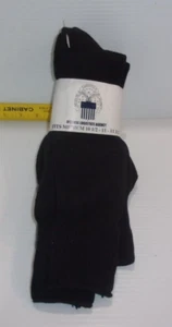 Defense Logistics Agency Black Boot Socks 3 Pair Made In USA Size med 10.5-11.5 - Picture 1 of 2