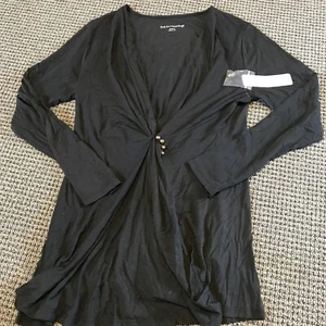 Soft Surroundings Blouse Black Medium NEW - Picture 1 of 6