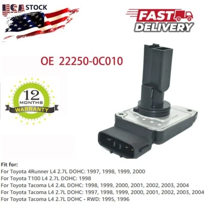 Sensor de flujo de aire de masa 22250-0C010 MAF para Toyota Tacoma T100 4Runner 1997-2004 EE. UU. Foto 1 de 4