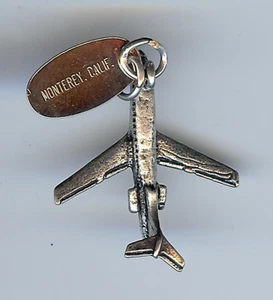 DE COLECCIÓN DIMENSIONAL PLATA ESTERLINA MONTEREY CALIFERIA AVIÓN DE PASAJEROS ENCANTO - Imagen 1 de 2