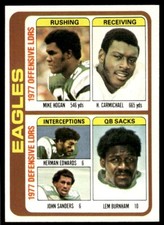 1978 TOPPS MIKE HOGAN/HAROLD CARMICHAEL/HERMAN EDWARDS B PHILADELPHIA EAGLES